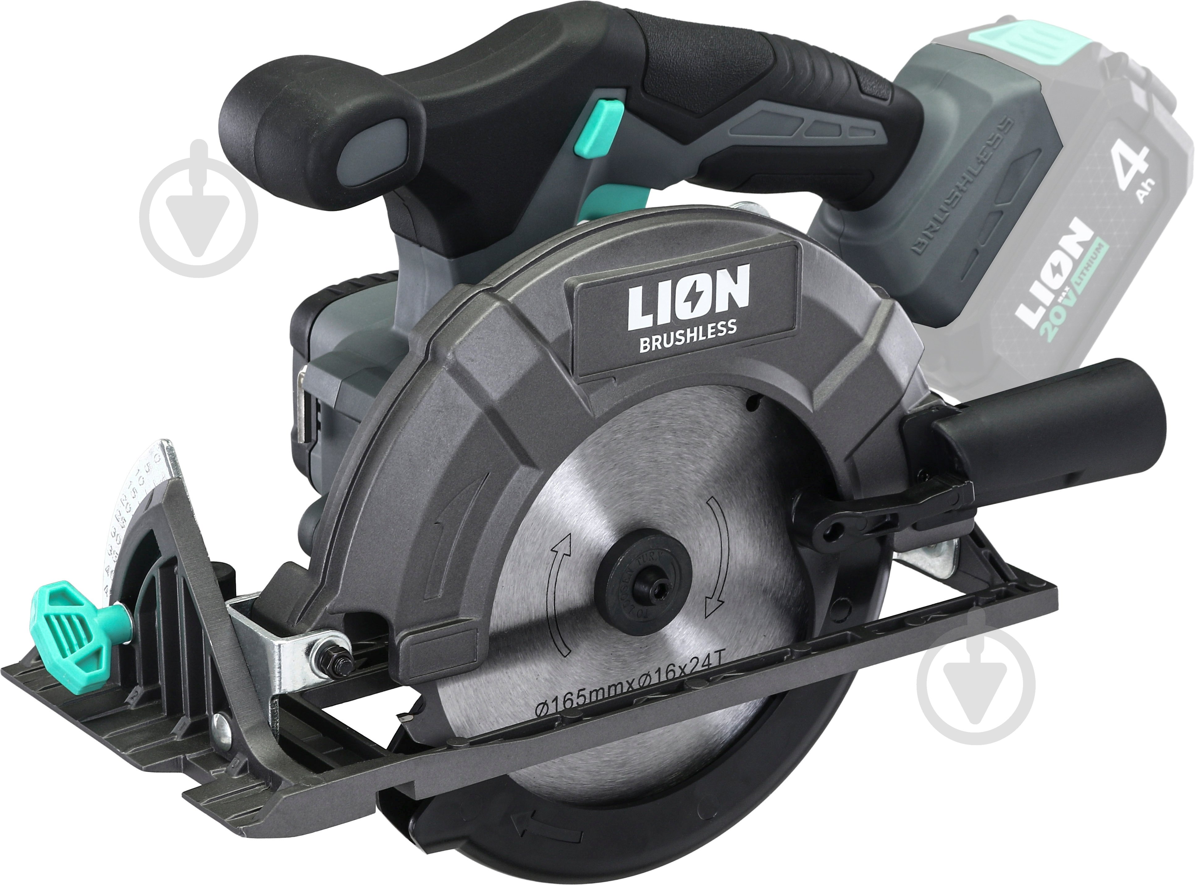 Пила дисковая LION BC1-20BL-165AL с аккумулятором и зарядным устройством - фото 14 Пила дисковая LION BC1-20BL-165AL с аккумулятором и зарядным устройством - фото 14