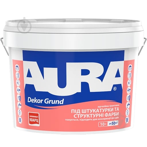 Ґрунтовка адгезійна Aura Aura Dekor Grund 14,4 кг 10 л - фото 1