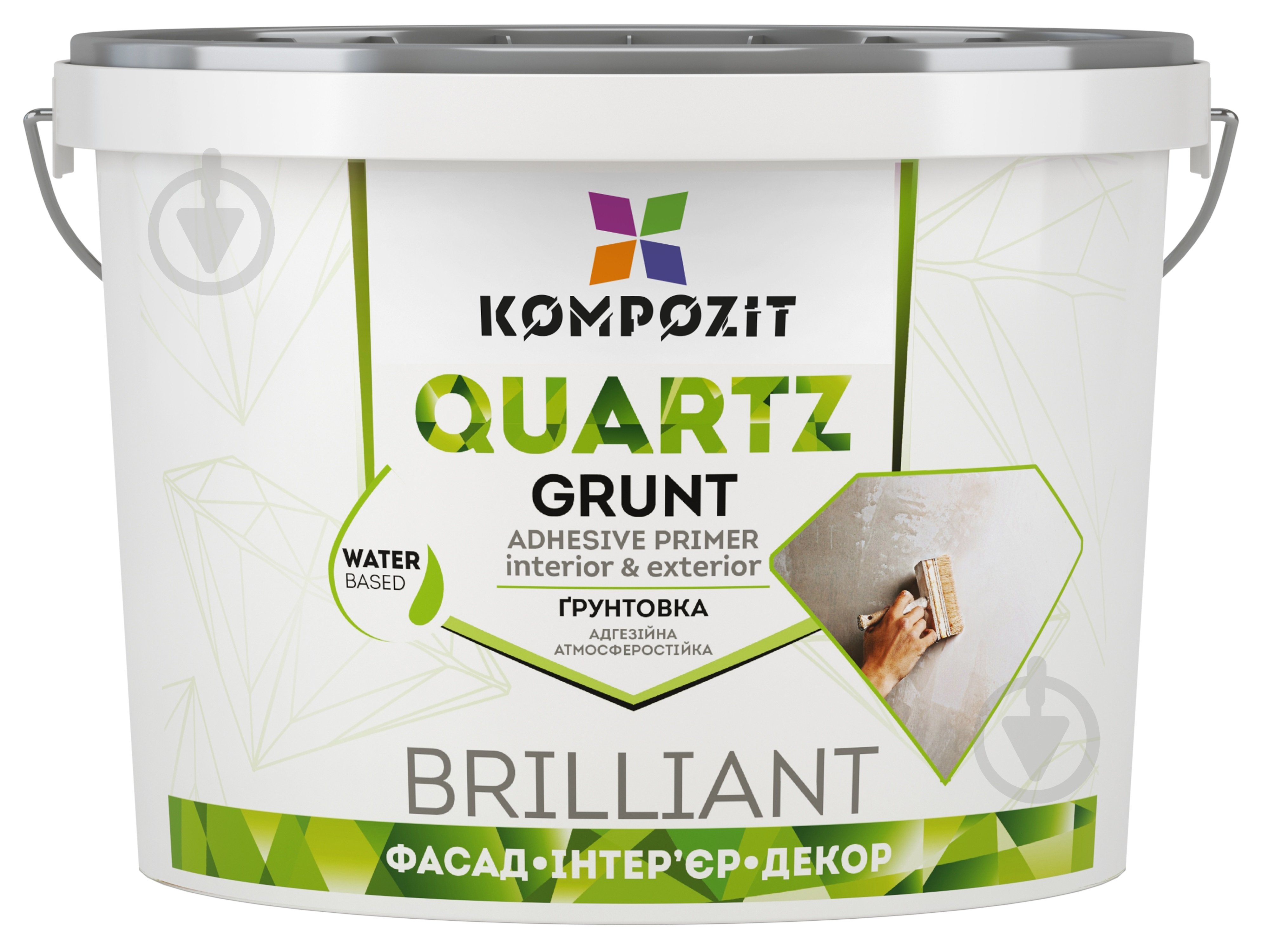 Ґрунтовка адгезійна Kompozit Quartz-Grunt 7 кг - фото 1