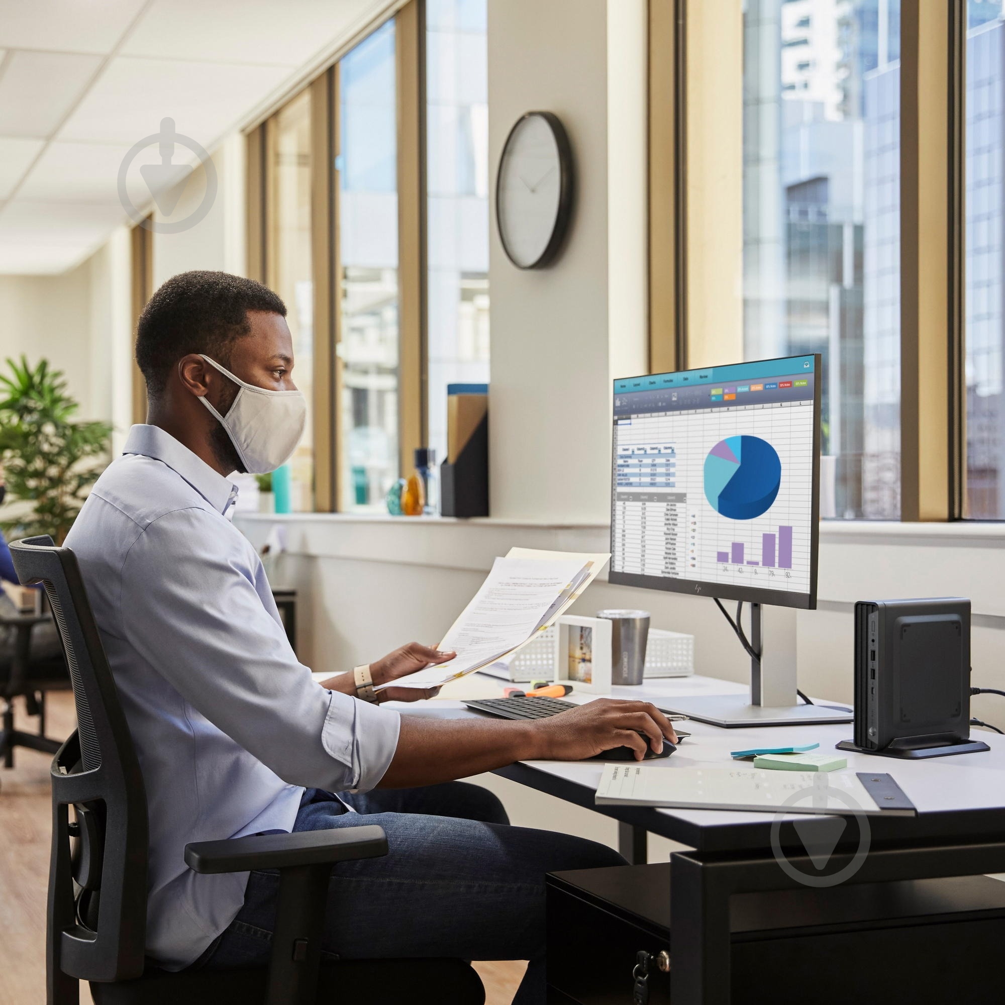 Компьютер HP Pro 400-G9 Mini (6B278EA) black - фото 7