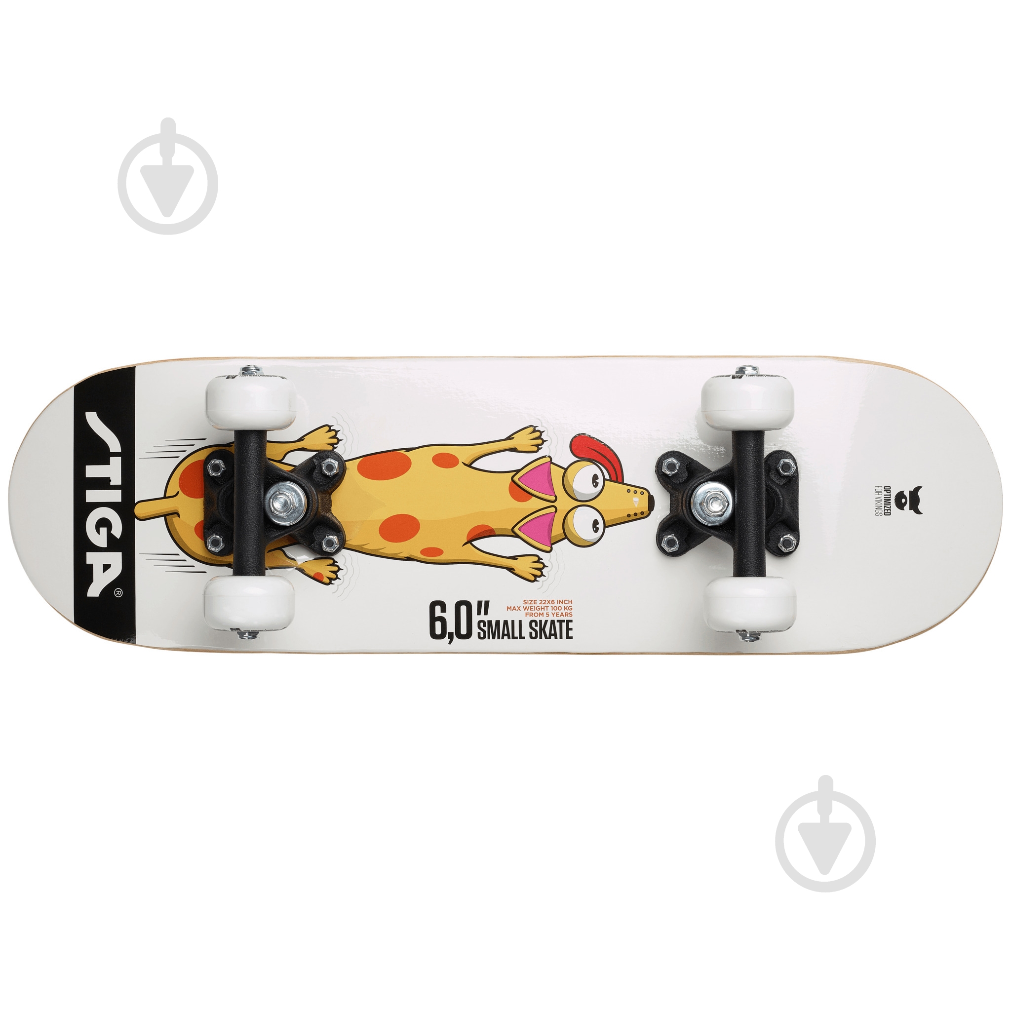 Скейтборд Stiga 6332702 Dog 6.0 белый с рисунком - фото 1 Скейтборд Stiga 6332702 Dog 6.0 белый с рисунком - фото 1