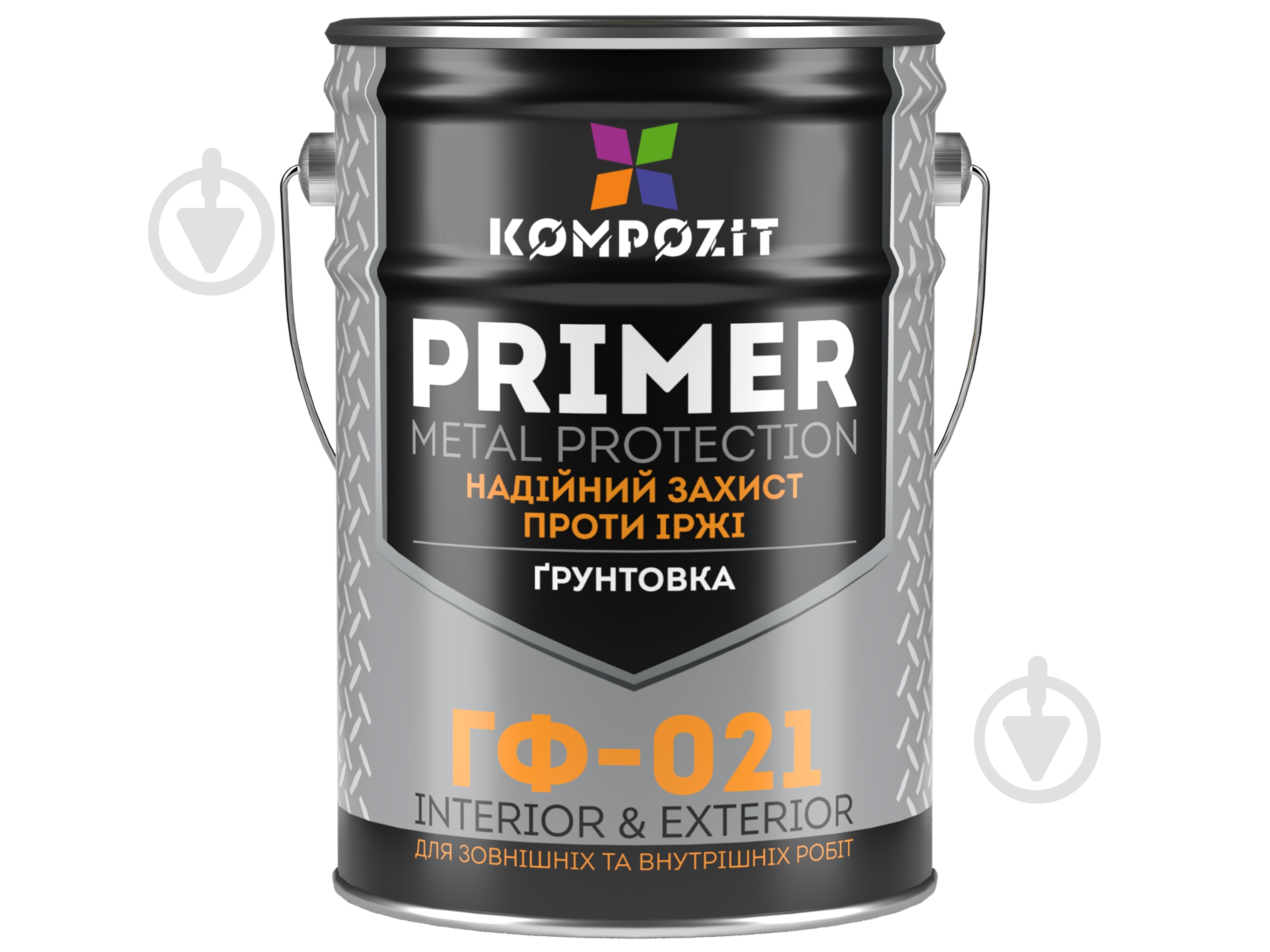 Грунтовка Kompozit ГФ-021 черный мат 12 кг - фото 1