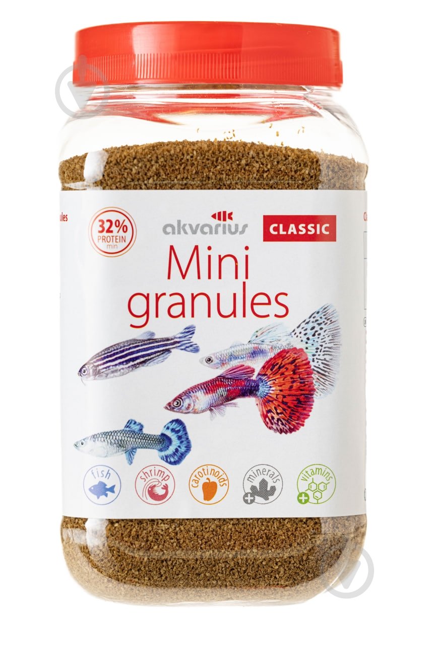 Корм Акваріус классик меню мини-гранулы 250 г - фото 1 Корм Акваріус классик меню мини-гранулы 250 г - фото 1