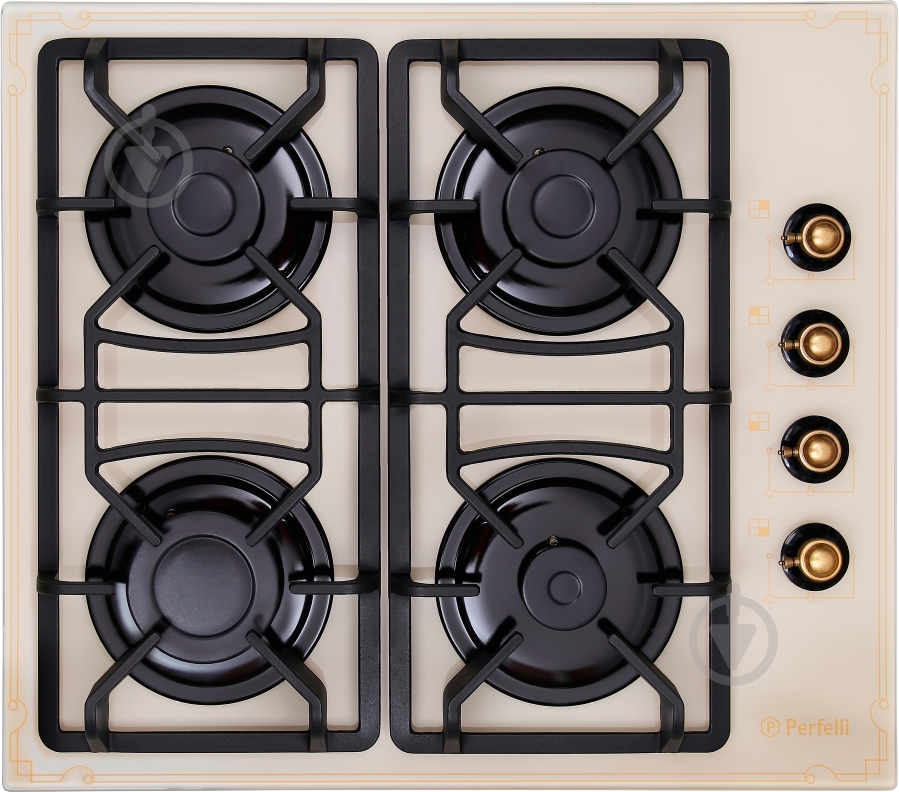 Варильна поверхня газова Perfelli HGG 61524 IV ANTIQUE - фото 2 Варильна поверхня газова Perfelli HGG 61524 IV ANTIQUE - фото 2