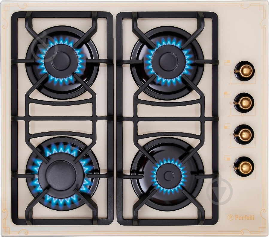 Варильна поверхня газова Perfelli HGG 61524 IV ANTIQUE - фото 1 Варильна поверхня газова Perfelli HGG 61524 IV ANTIQUE - фото 1