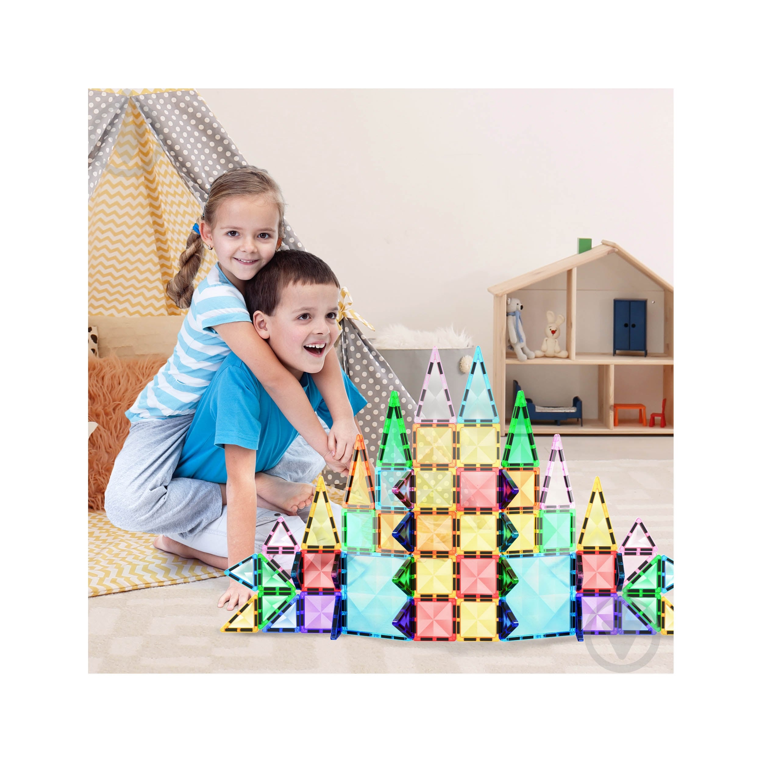 Конструктор магнітний PICASSO TILES 60 деталей PTM60 - фото 2
