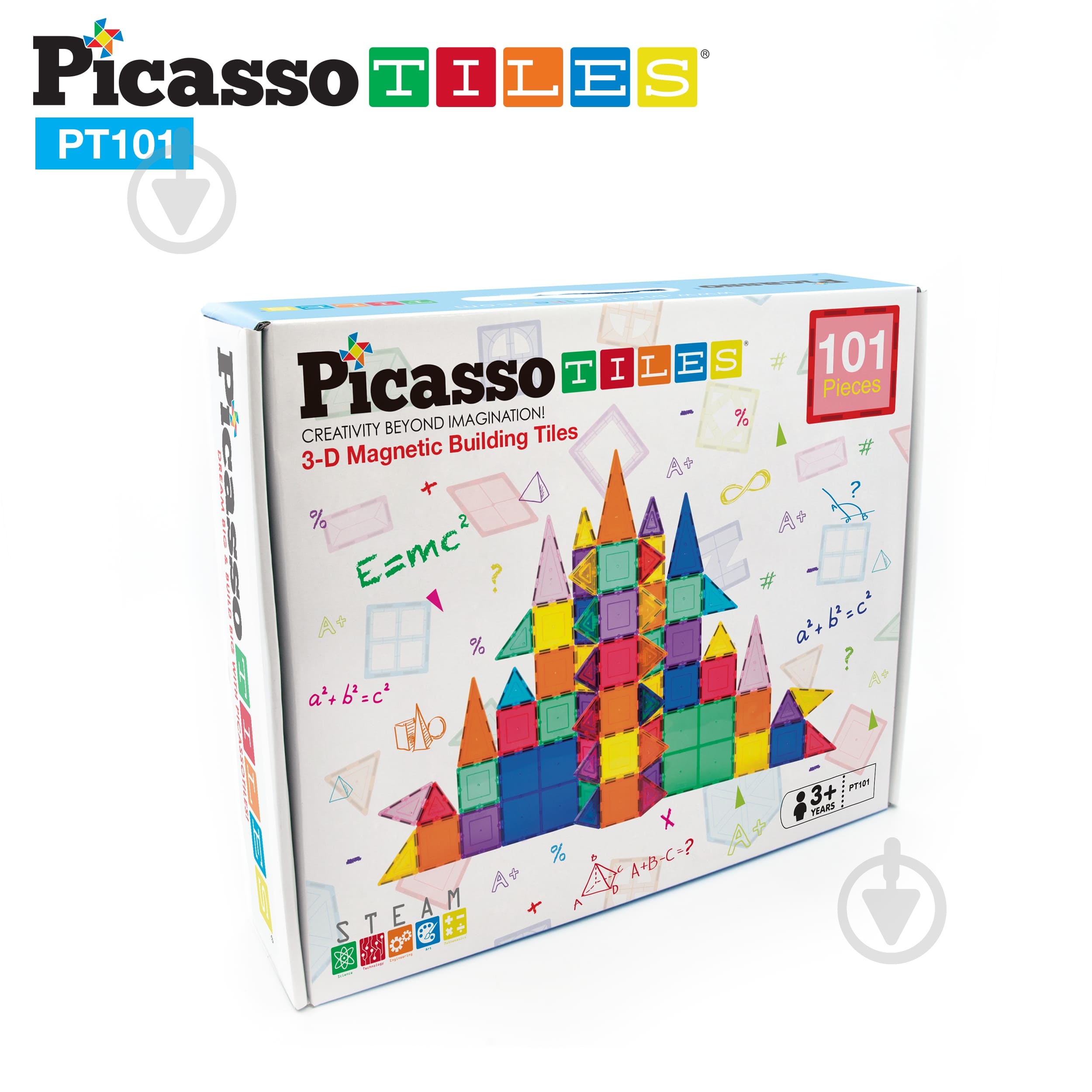 Конструктор магнитный PICASSO TILES 101 деталь PT101 - фото 2