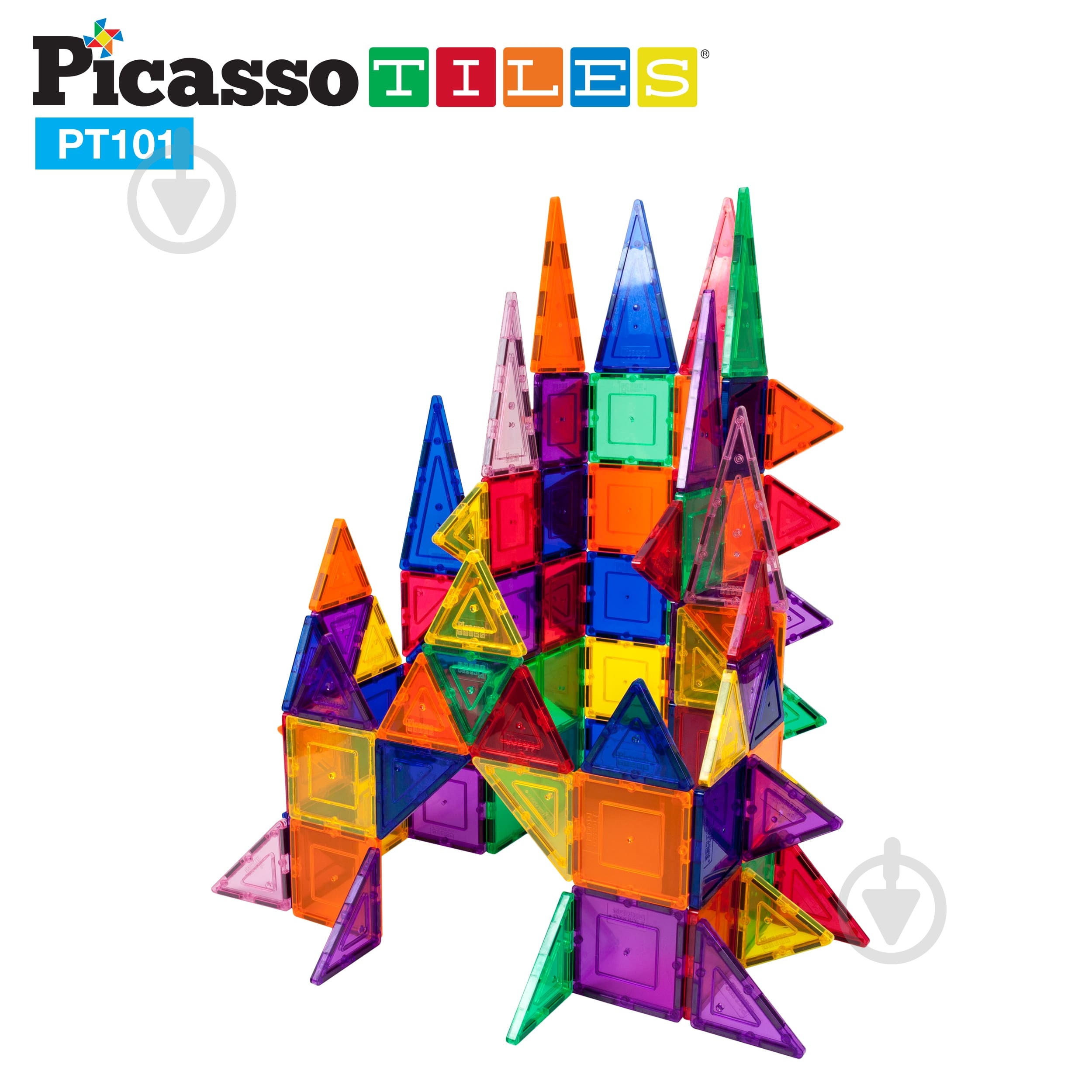 Конструктор магнитный PICASSO TILES 101 деталь PT101 - фото 4