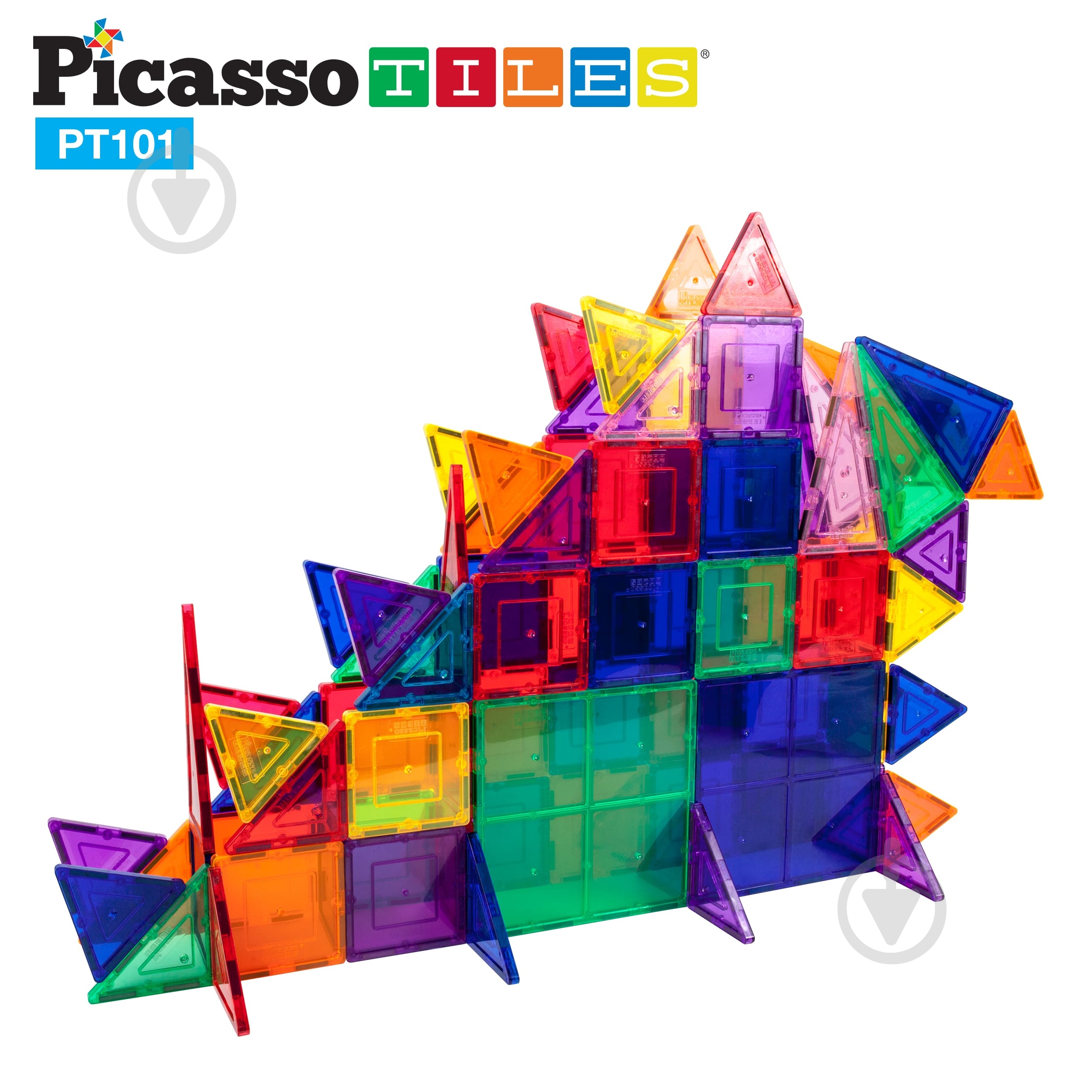 Конструктор магнитный PICASSO TILES 101 деталь PT101 - фото 5