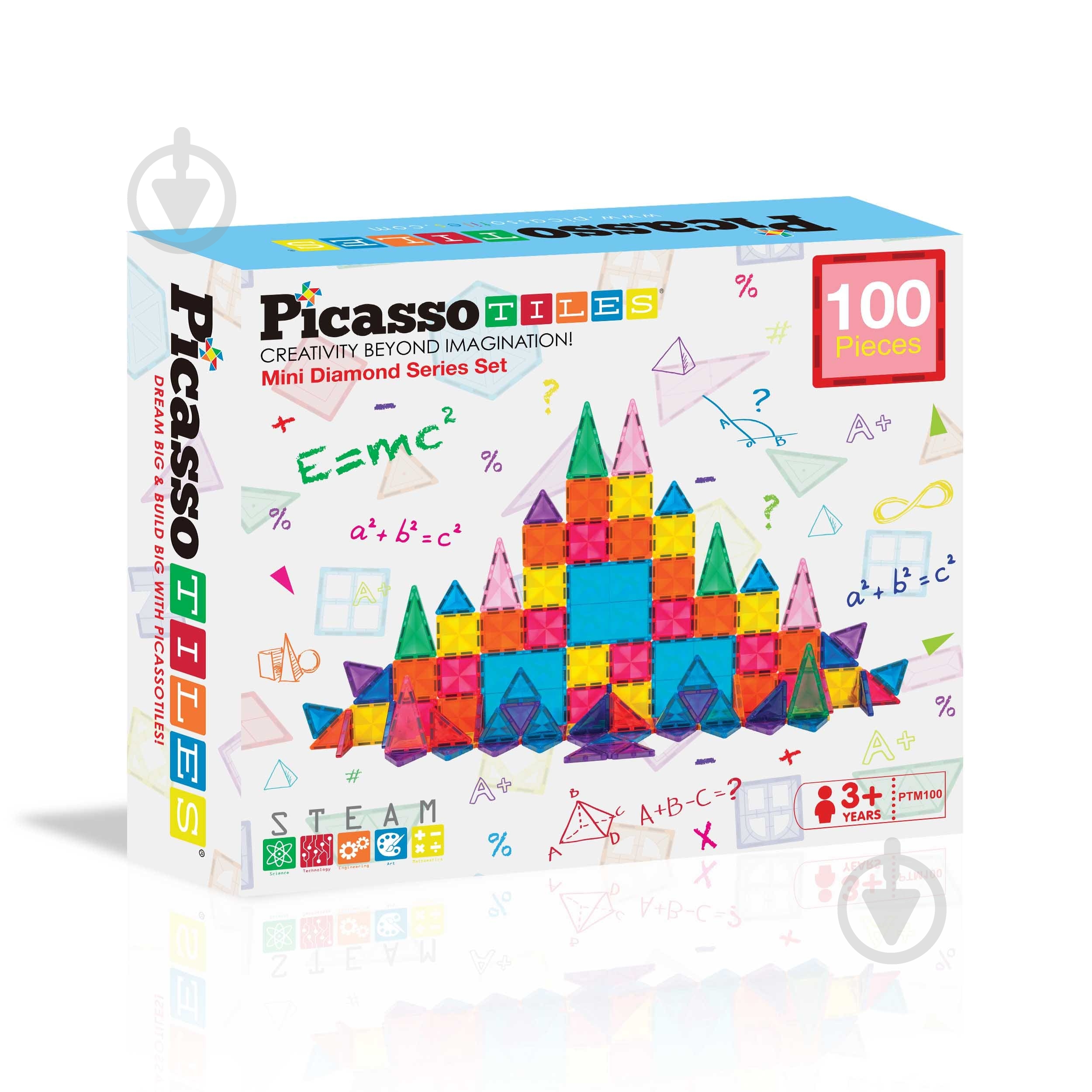 Конструктор магнитный PICASSO TILES 100 деталей PTM100 - фото 1 Конструктор магнитный PICASSO TILES 100 деталей PTM100 - фото 1