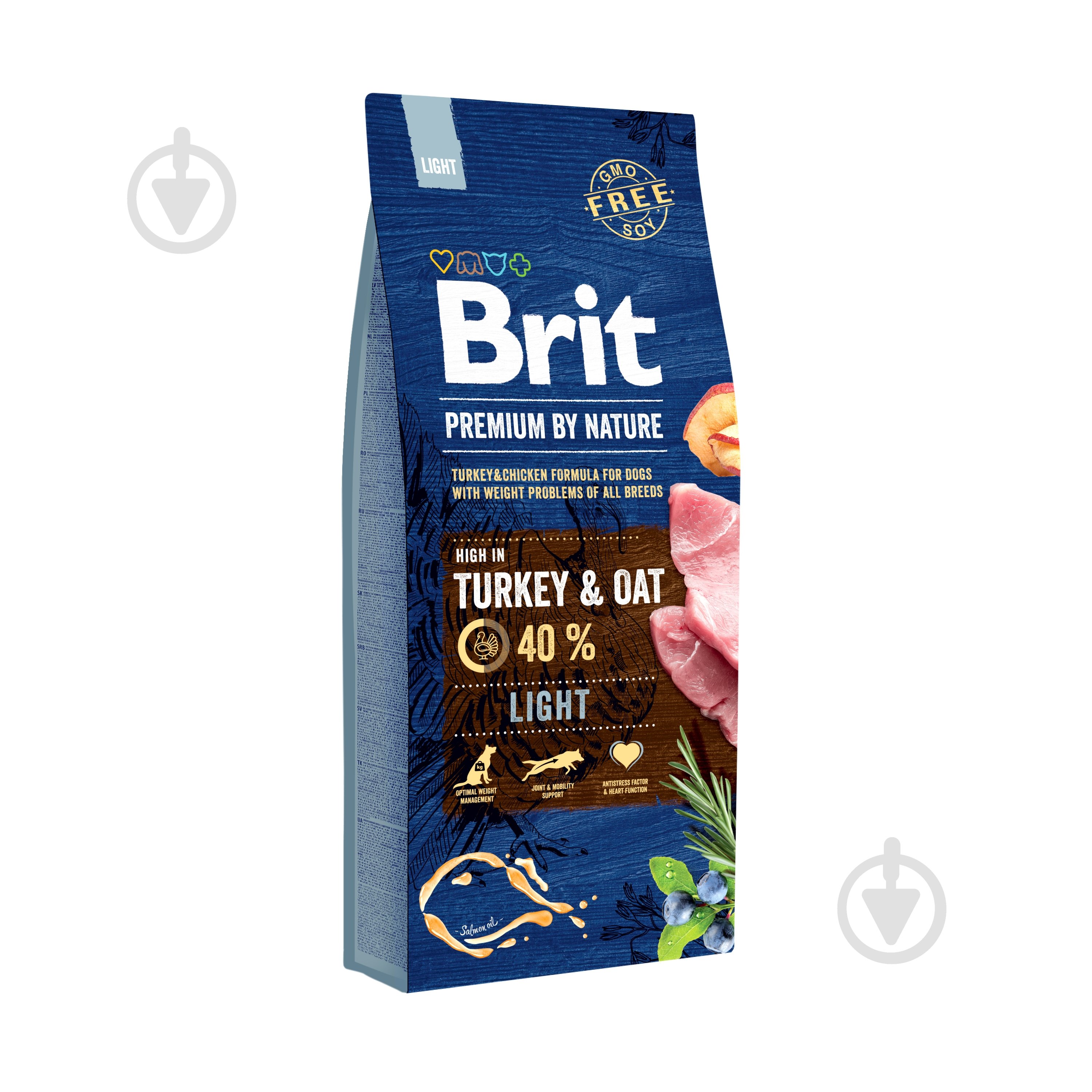 Корм сухий для собак для усіх порід Brit Premium для собак з надмірною вагою з індичкою 15 кг - фото 1