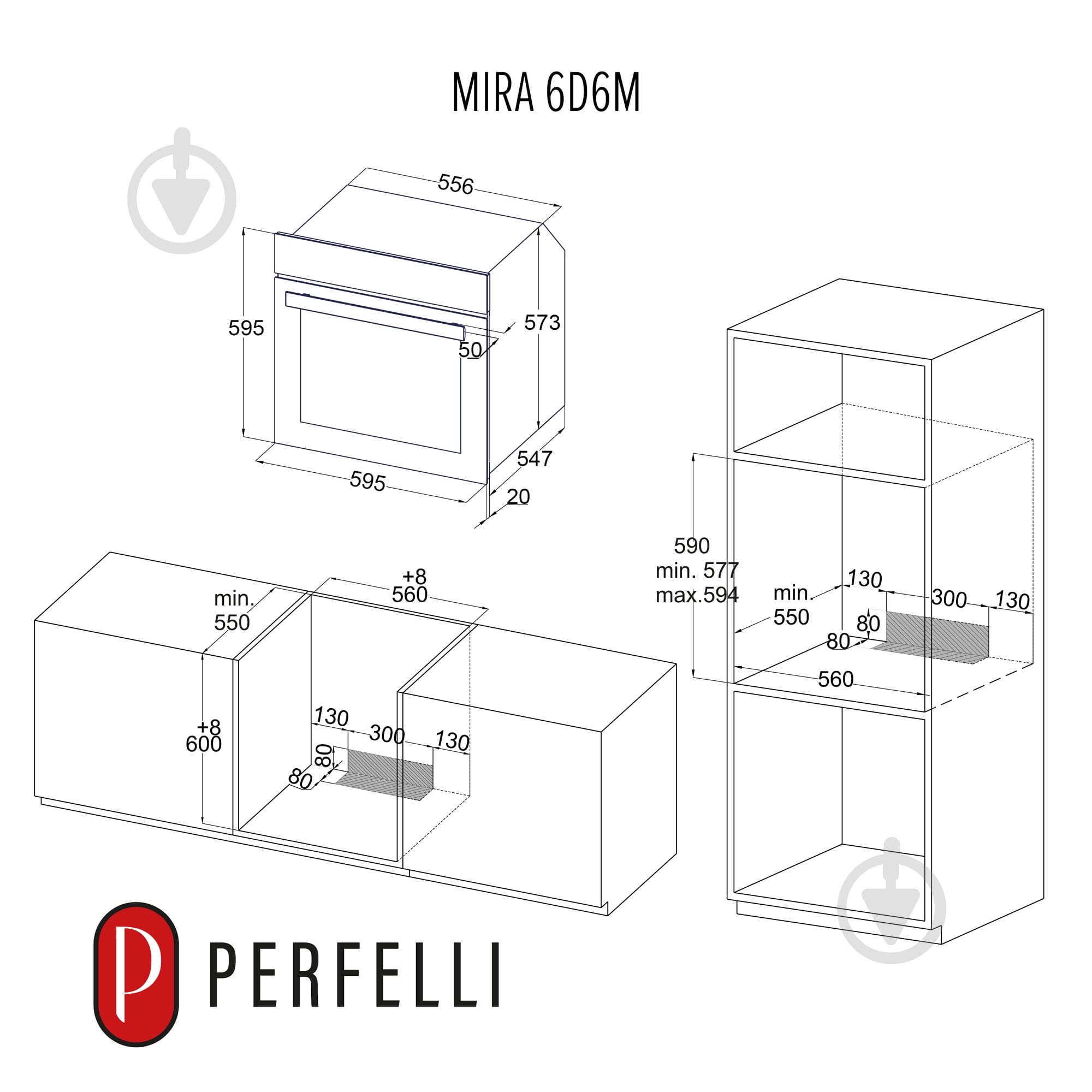 Духовой шкаф Perfelli MIRA 6D6M NERO - фото 2