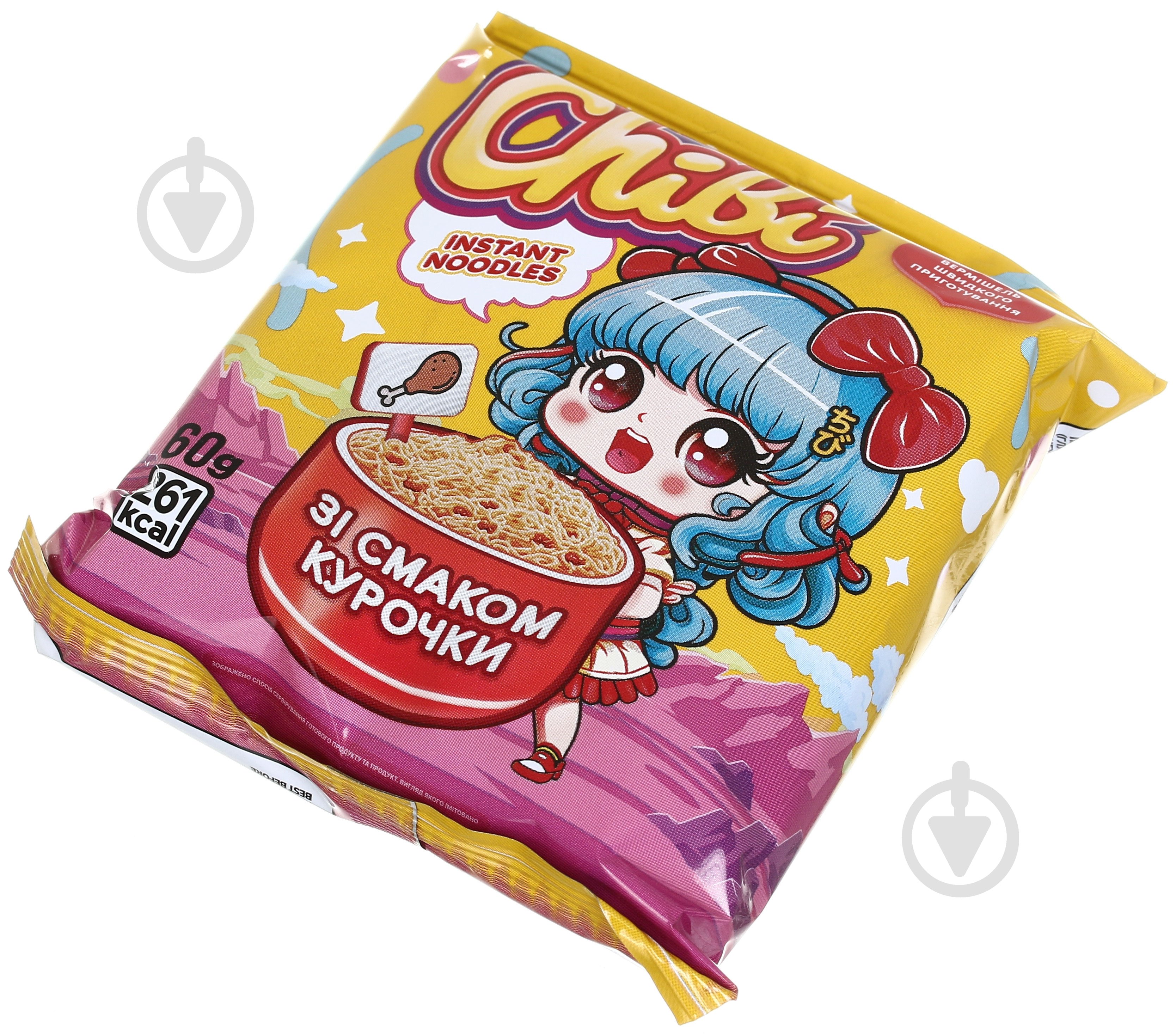 ᐉ Вермішель ChiBi швидкого приготування зі смаком курки негостра