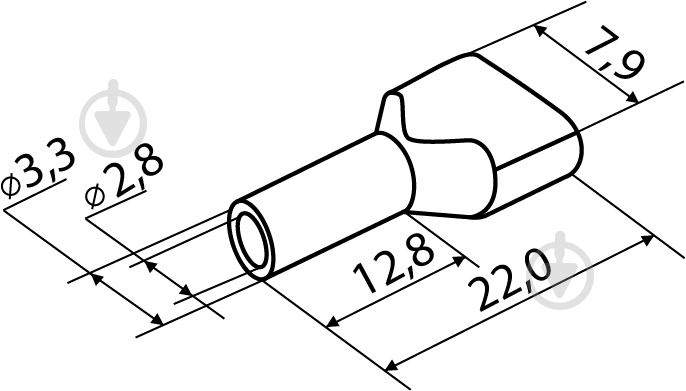 Наконечник втулочный АСКОУКРЕМ ТЕ 2,5-13 100 шт. синий A0060120009 - фото 3