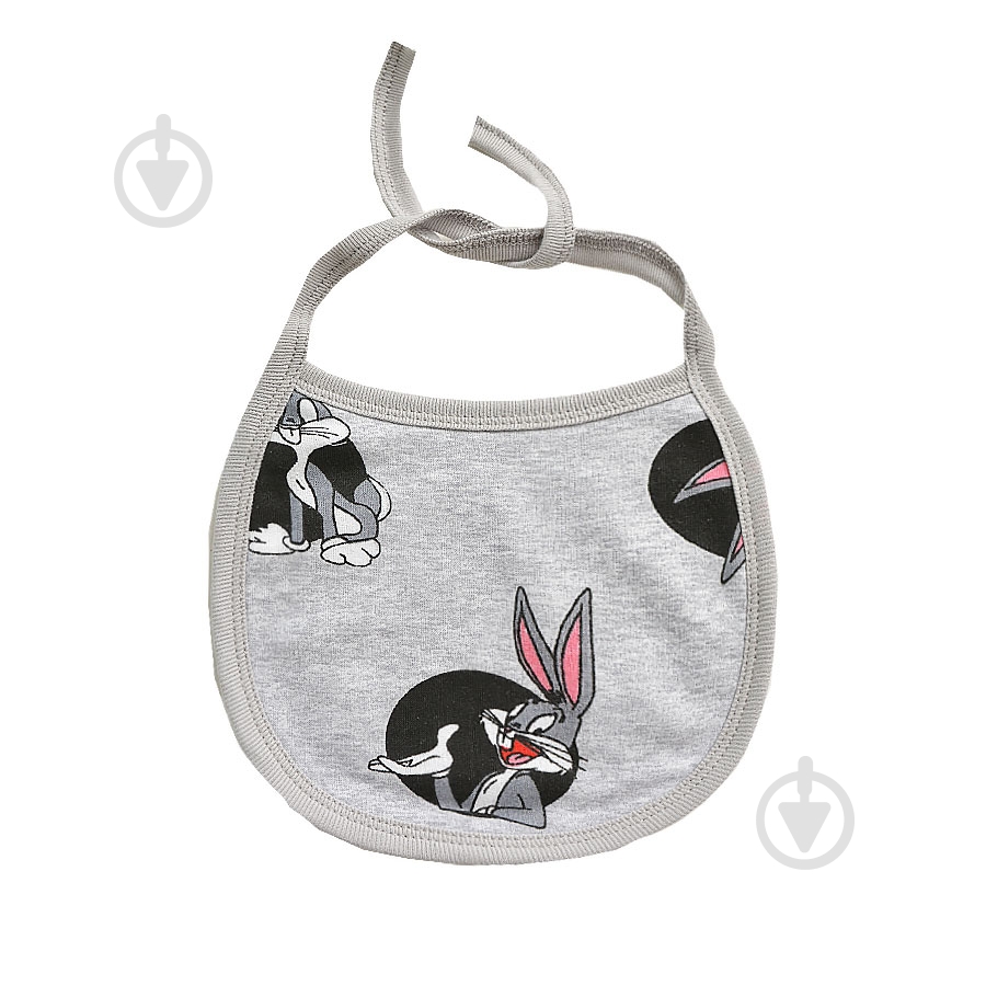 Слюнявчик Blanka Кролик серый 14133 - фото 1