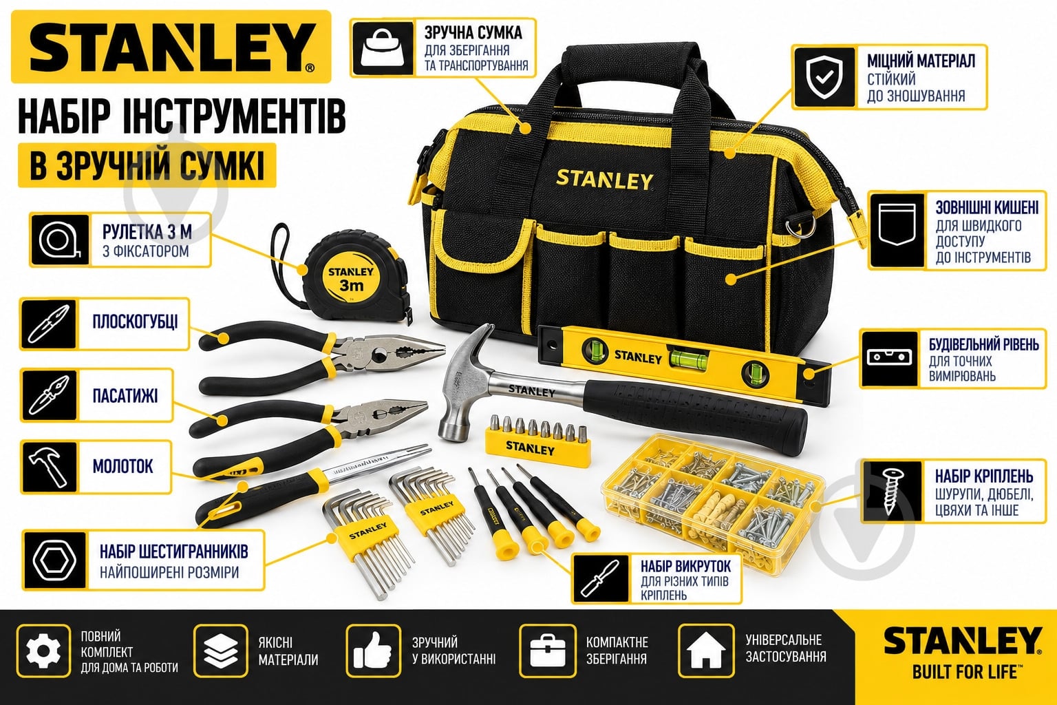 Набор ручного инструмента Stanley 38 элементов STMT0-74101 - фото 4 Набор ручного инструмента Stanley 38 элементов STMT0-74101 - фото 4