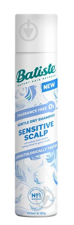 Сухий шампунь Batiste Sensitive без аромату 200 мл - фото 1