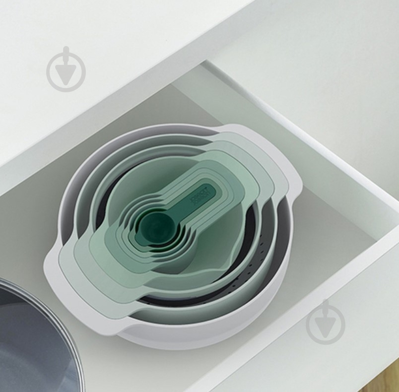 Набор кухонный Joseph Joseph Plus Sage 9 предметов зеленый (40112) - фото 2 Набор кухонный Joseph Joseph Plus Sage 9 предметов зеленый (40112) - фото 2