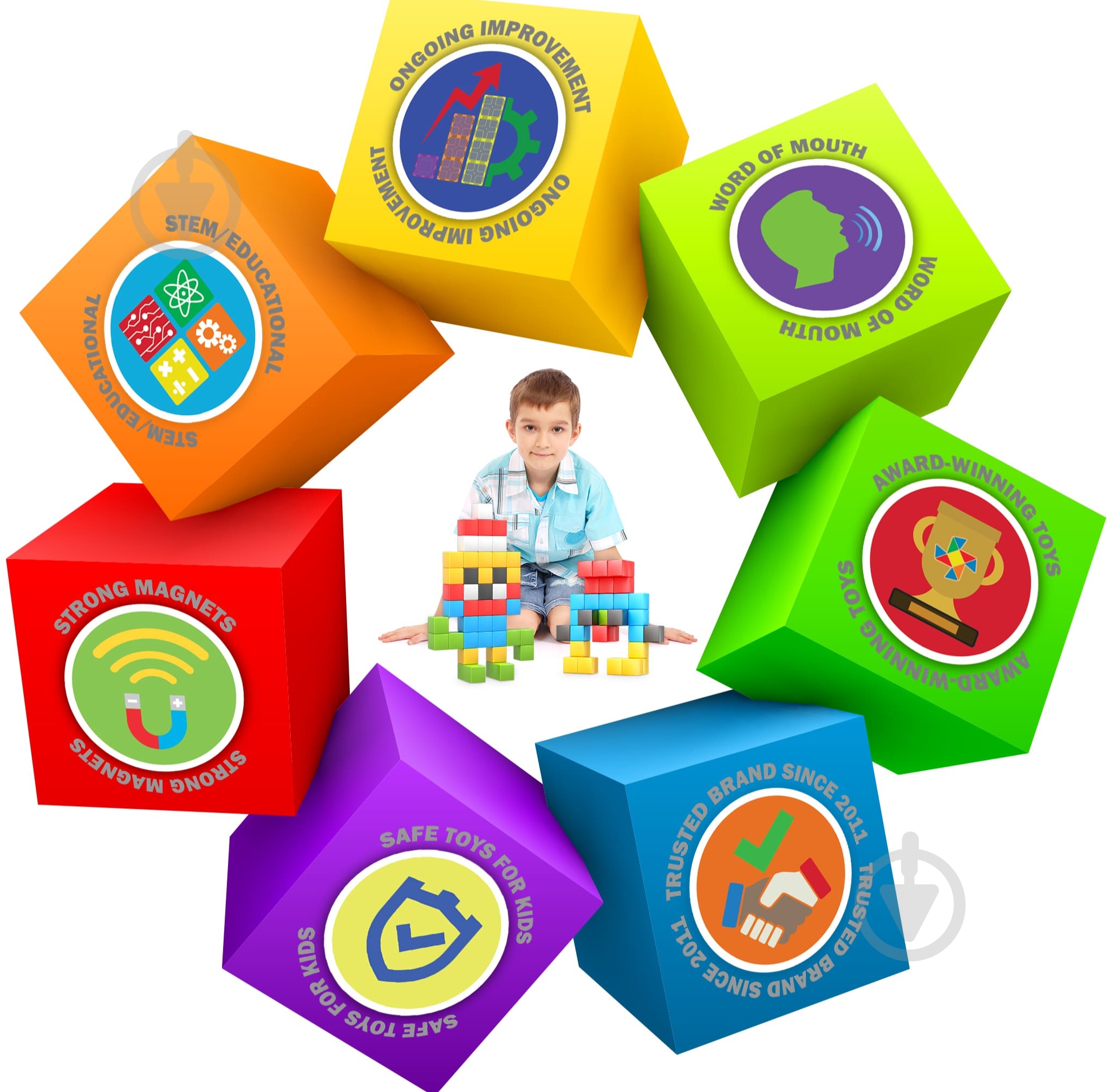 Конструктор PICASSO TILES 50 деталей PMC50 - фото 1