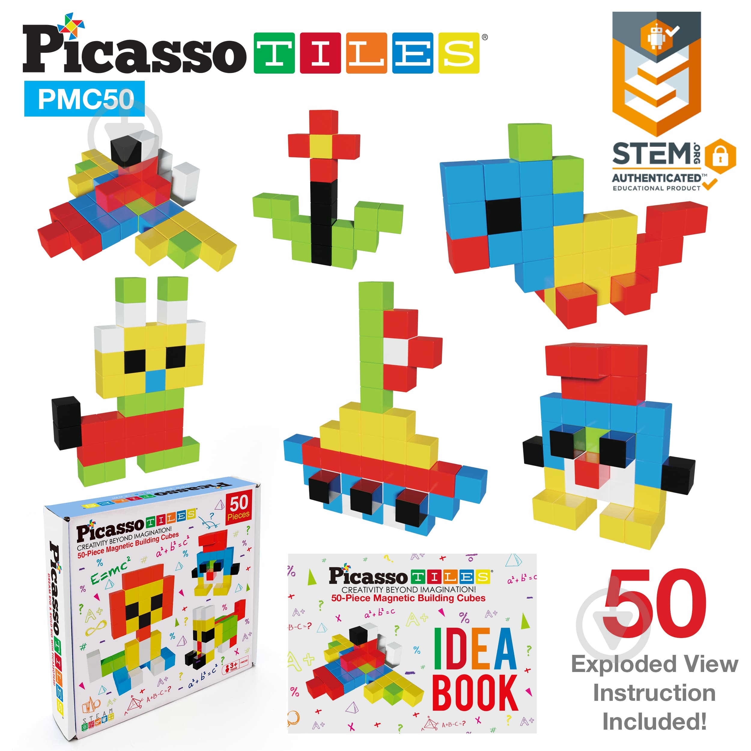 Конструктор PICASSO TILES 50 деталей PMC50 - фото 5