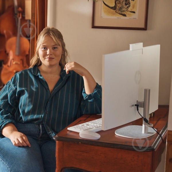 Моноблок HP All-in-One 27" (A45E3EA) white - фото 2