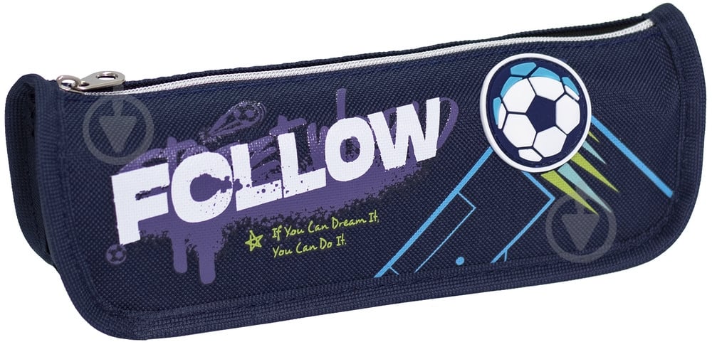 Пенал-гаманець 21x5x7 см 5-044-11 Барвінок синій із малюнком - фото 1 Пенал-гаманець 21x5x7 см 5-044-11 Барвінок синій із малюнком - фото 1