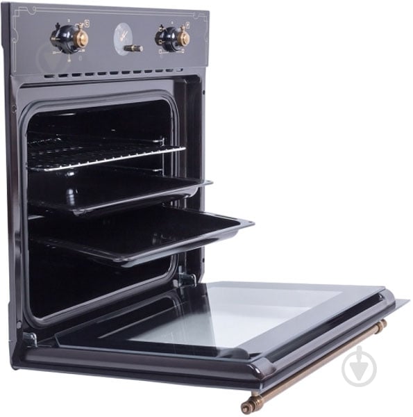 Духовой шкаф Perfelli BOE 6645 BL ANTIQUE GLASS - фото 4