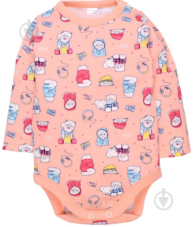 Полукомбинезон для девочки Татошка р.62 персиковый 1402204нуш - фото 1