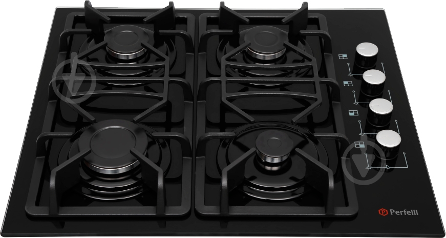 Варочная поверхность газовая Perfelli HGG 61124 BL - фото 3