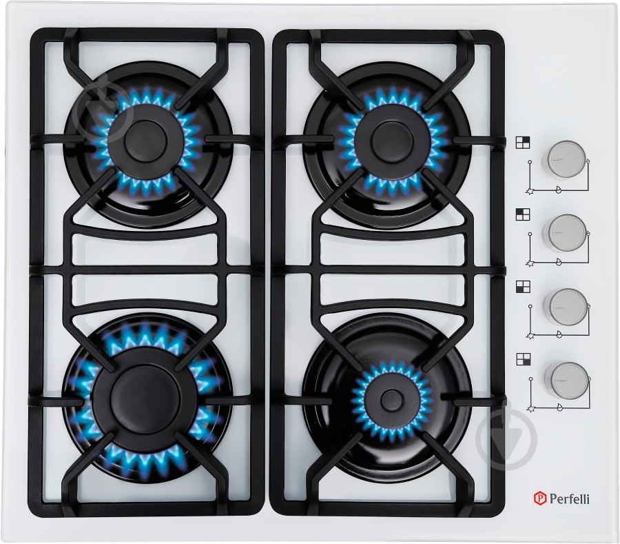 Варочная поверхность газовая Perfelli HGG 61124 WH - фото 1