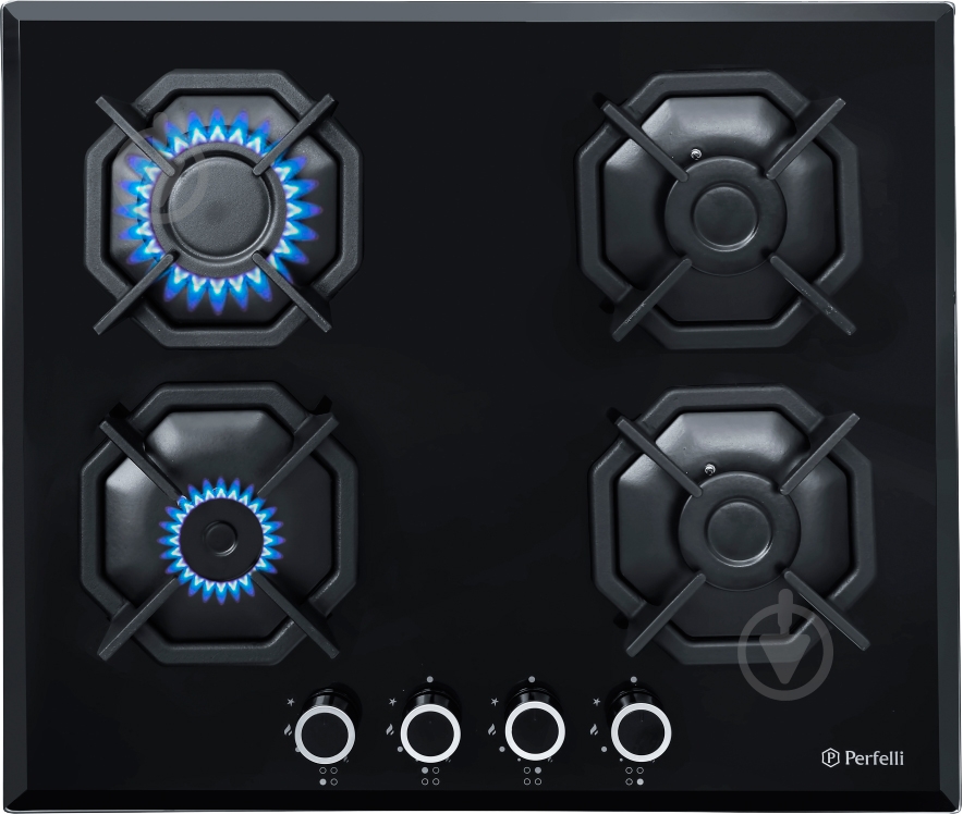 Варочная поверхность газовая Perfelli HGG 61443 BL - фото 1