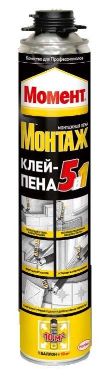 Пена-клей Момент Момент Монтаж 5в1 PRO 750 мл - фото 1