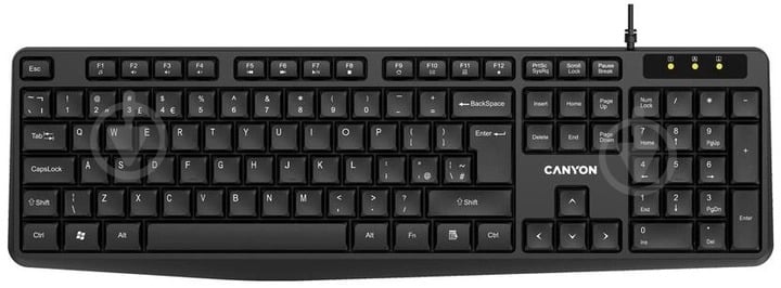 Клавіатура Canyon KB-1 Water resistant ENG/UKR USB (CNE-CKEY01) black - фото 1