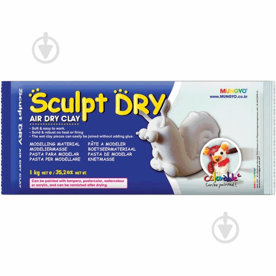 Пластика Mungyo Sculpt Dry біла 1000 г - фото 1 Пластика Mungyo Sculpt Dry біла 1000 г - фото 1