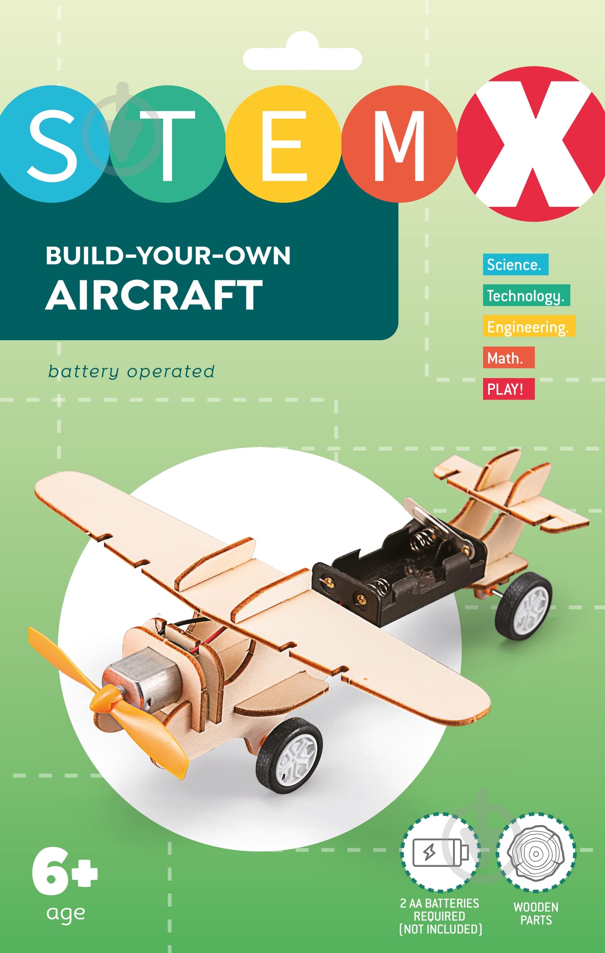 Конструктор деревянный Steam Самолет 7078449 - фото 1