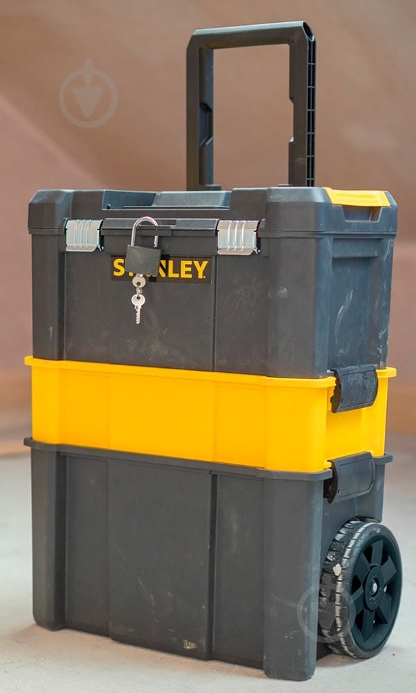 Ящик для инструментов Stanley Essential Rolling Workshop 3 в 1 STST1-80151 - фото 6