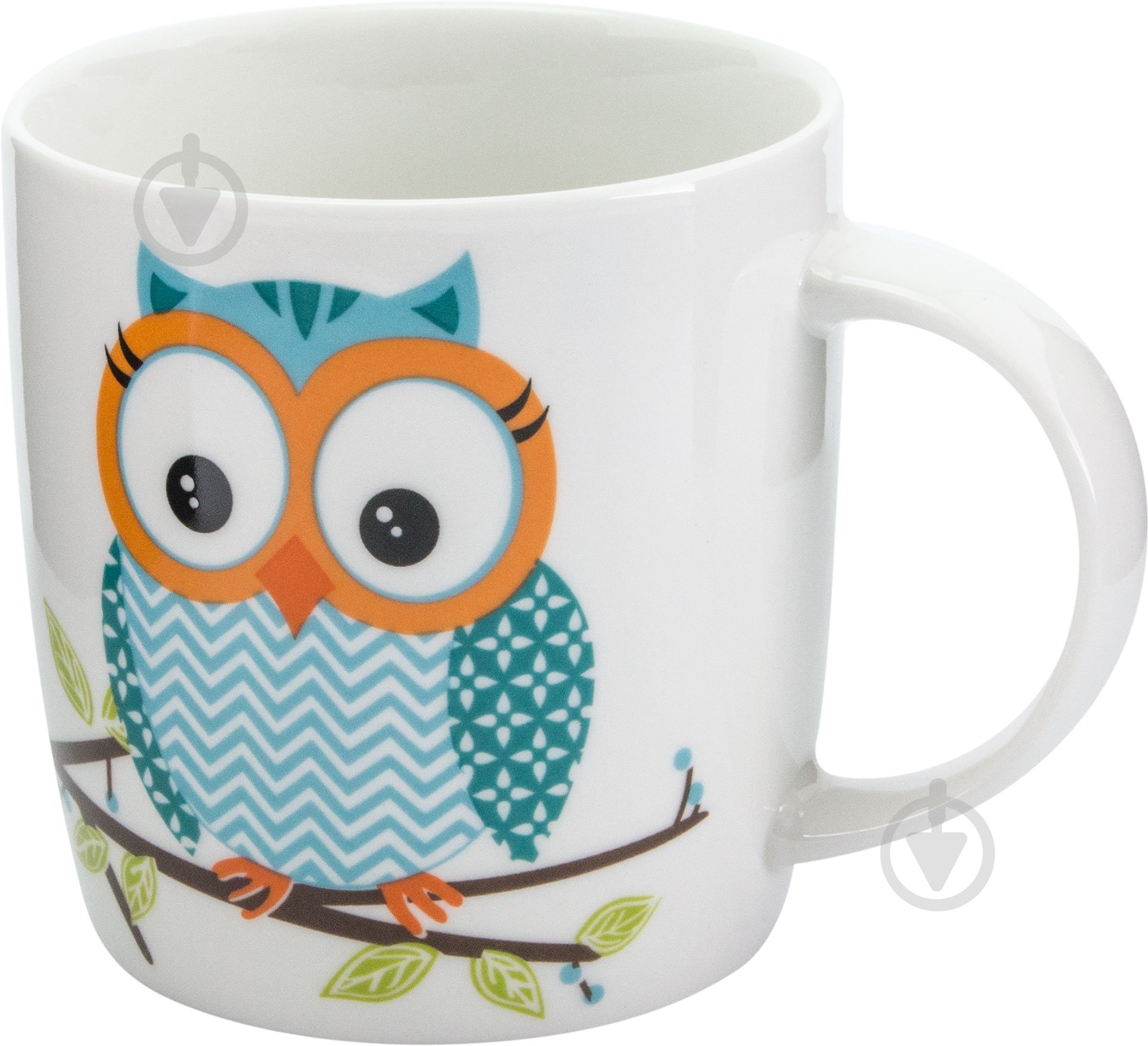 Чашка Keramia Сова 415 мл голубая 21-272-007 - фото 1