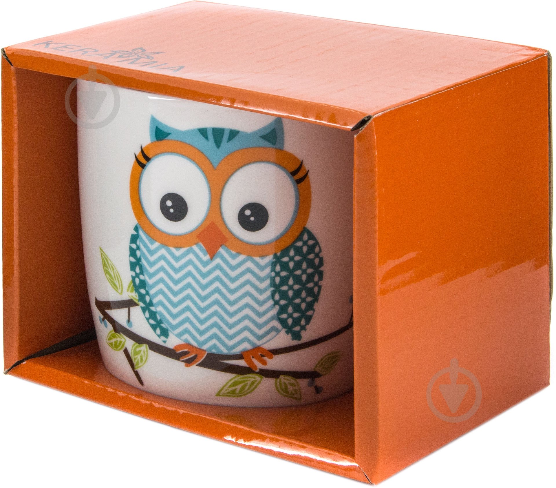 Чашка Keramia Сова 415 мл голубая 21-272-007 - фото 2