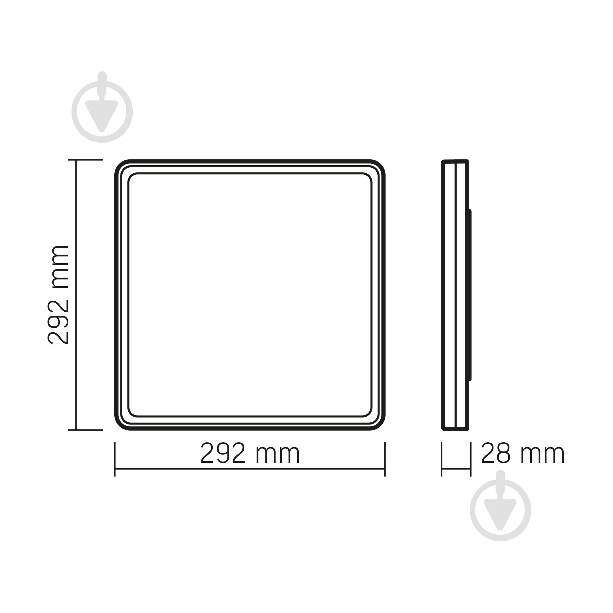 Світильник настінно-стельовий Videx 24 Вт білий 4000 К 27854 - фото 6