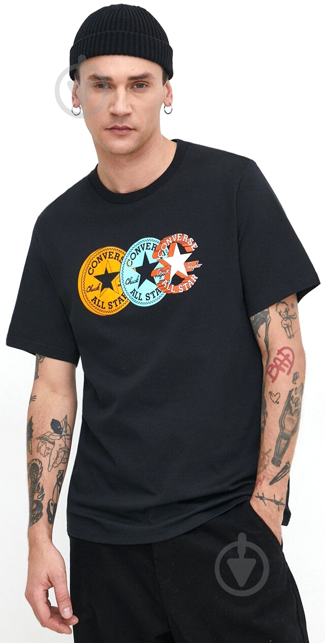 Футболка Converse CHUCK PATCH DISTORT TEE 10025973-A01 р.L чорний - фото 1