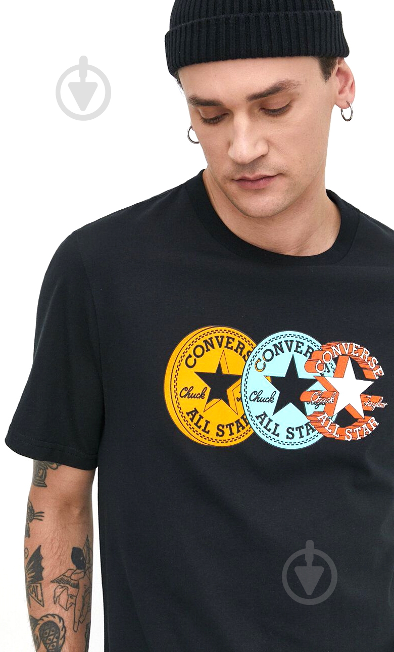 Футболка Converse CHUCK PATCH DISTORT TEE 10025973-A01 р.L чорний - фото 3