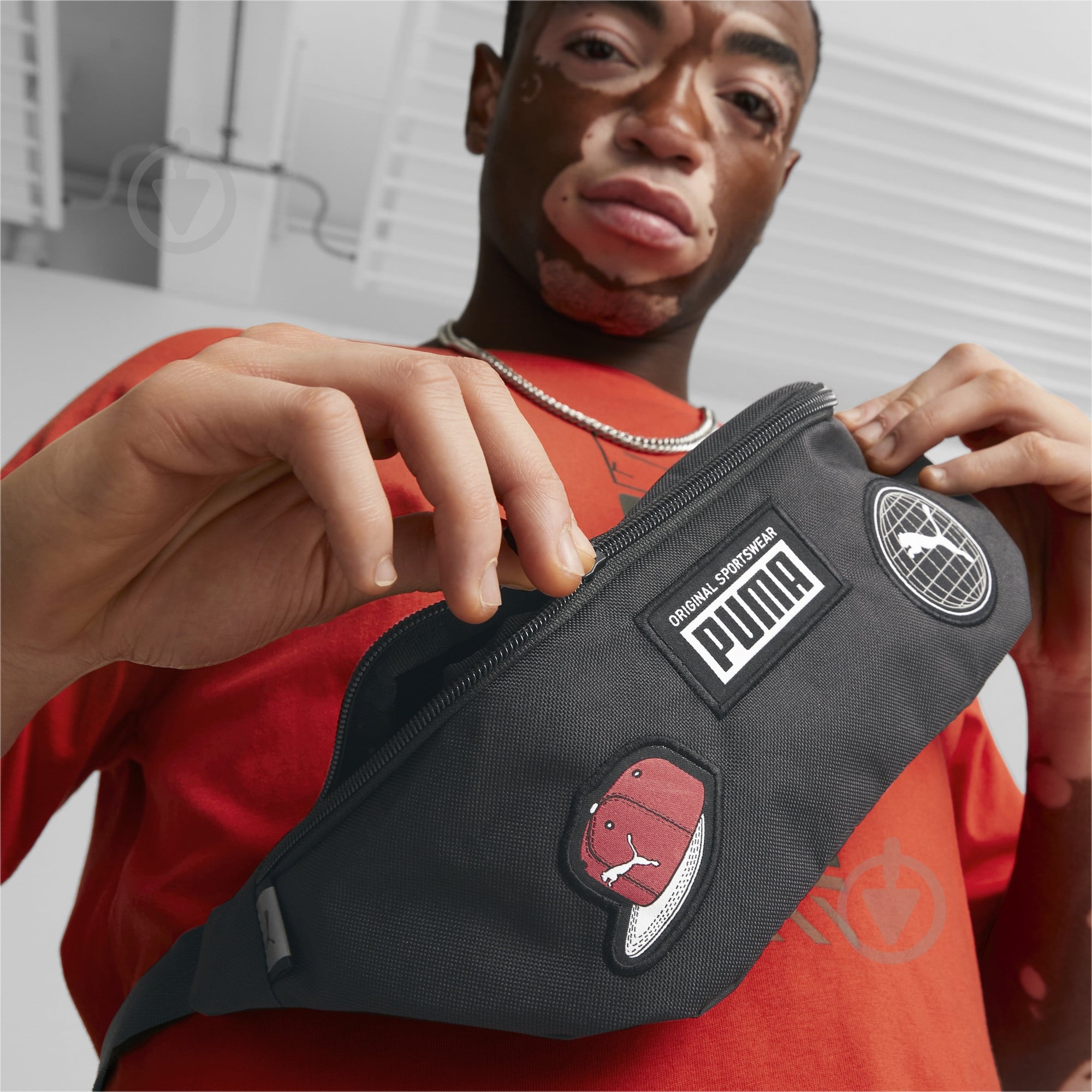Сумка на пояс Puma PUMA PATCH WAIST BAG 7919501 черный - фото 4