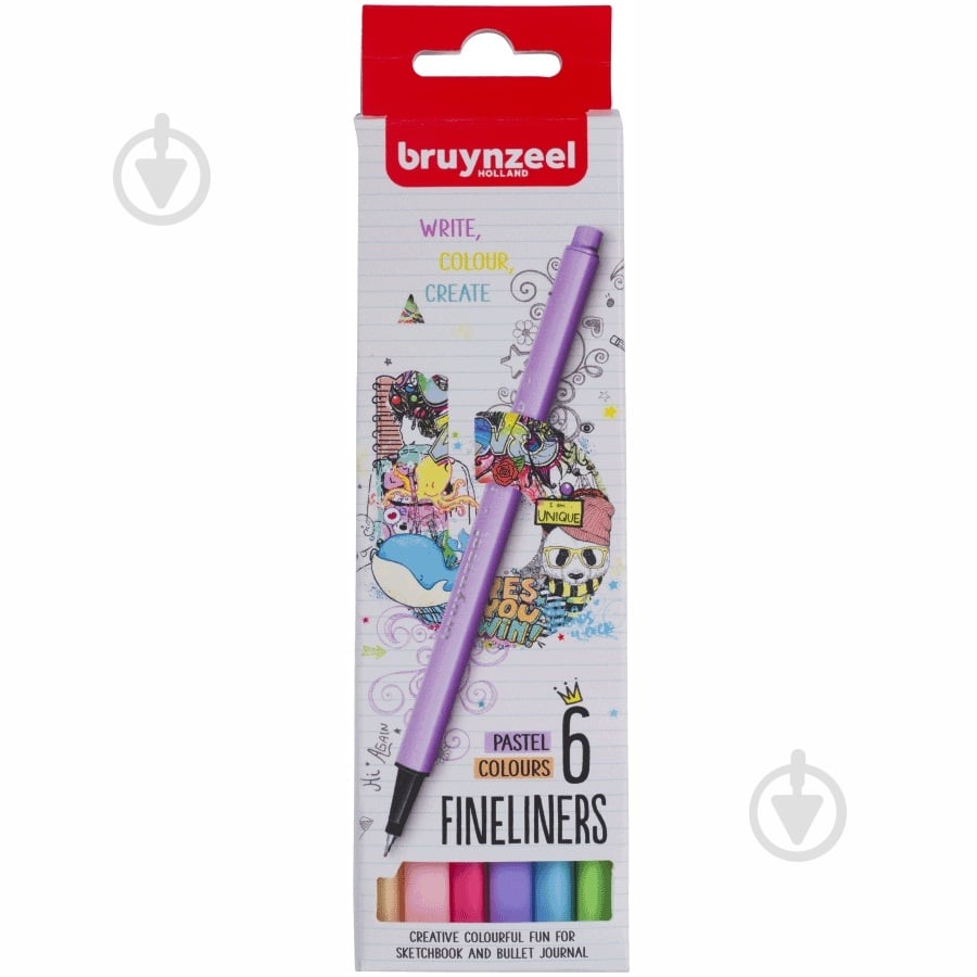 Набор линеров Bruynzeel Pastel 6 цветов - фото 1