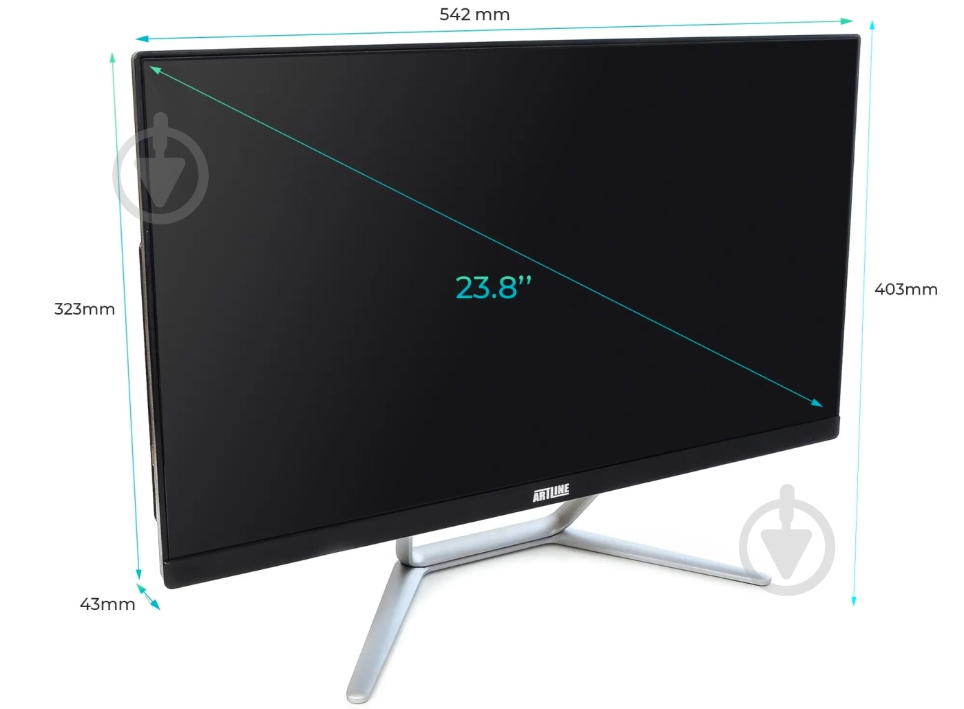 Моноблок Artline Home G43 23,8 (G43v36) black/silver - фото 11