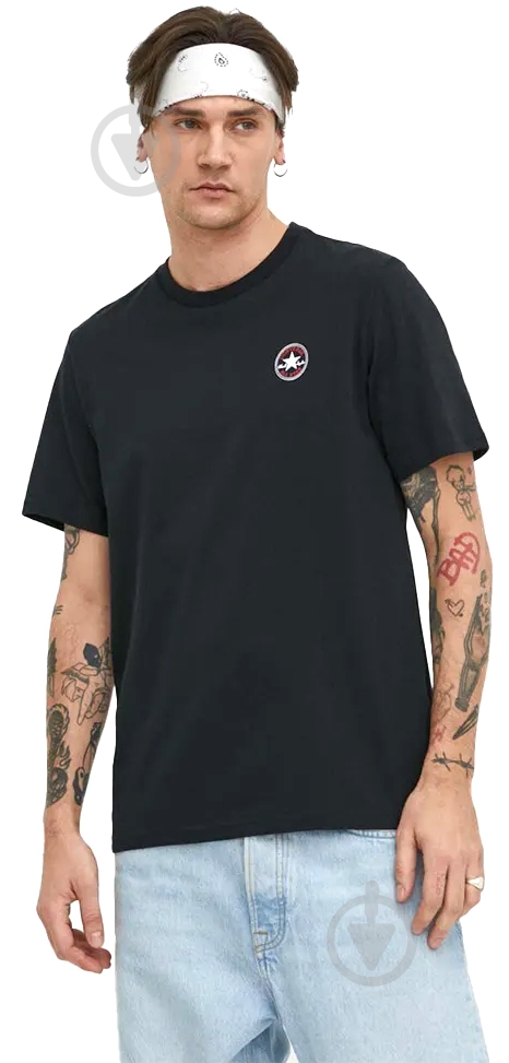 Футболка Converse MINI CHUCK PATCH TEE 10026565-A02 р.L черный - фото 2