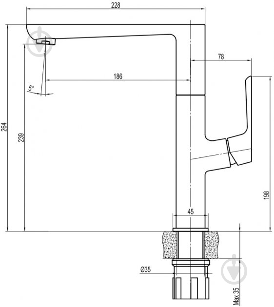 Змішувач TOPAZ 21401-H57-BB - фото 5