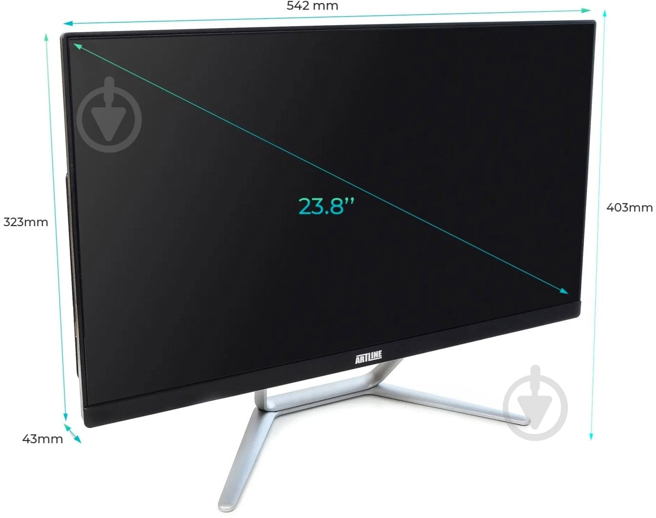 Моноблок Artline Home G43 23,8 (G43v33Win) black/silver - фото 11