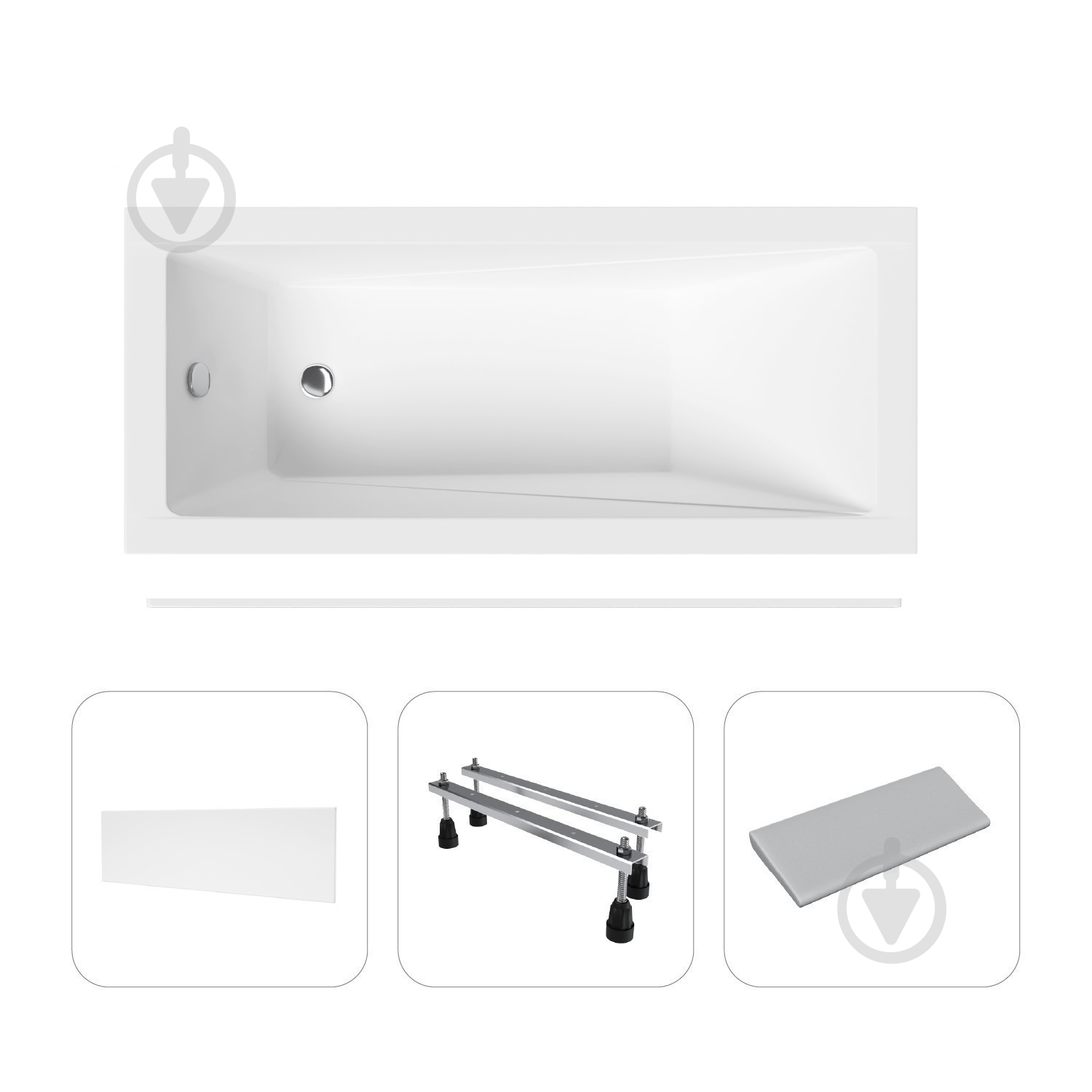 Ванна акрилова Helmken Rivana 35S103N118 169,5х70 см комплект 4 в 1 - фото 11 Ванна акрилова Helmken Rivana 35S103N118 169,5х70 см комплект 4 в 1 - фото 11