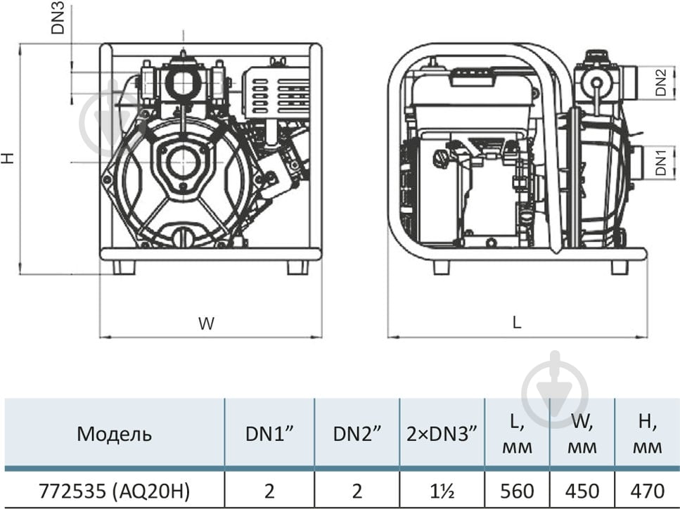 Мотопомпа бензиновая Aquatica Hmax 70м Qmax 4-х тактний 772535 - фото 10 Мотопомпа бензиновая Aquatica Hmax 70м Qmax 4-х тактний 772535 - фото 10
