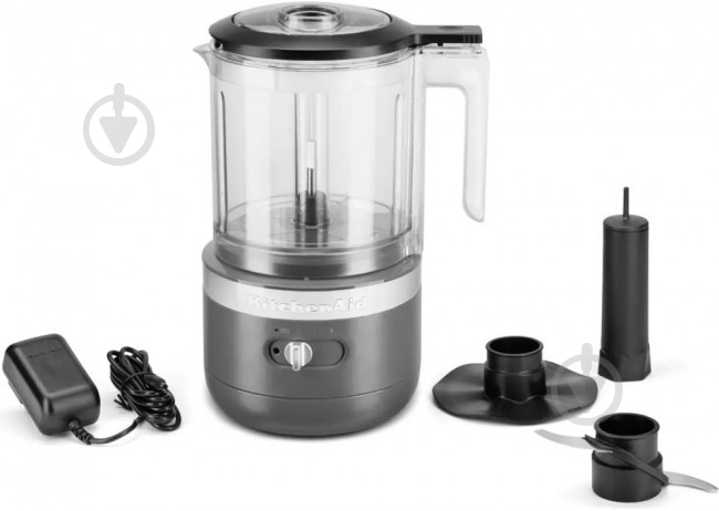 Мінікомбайн кухонний KitchenAid 5KFCB519EDG бездротовий сіре вугілля - фото 3